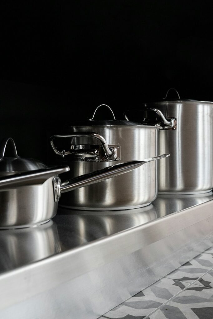 Set Utensili da Cucina in Acciaio